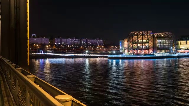 汉江沉桥和沉桥夜景视频素材