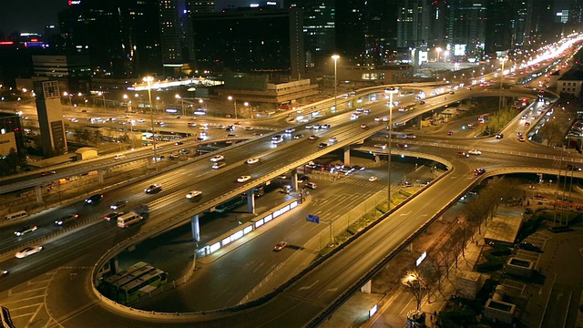 中央商务区夜，北京，中国视频素材