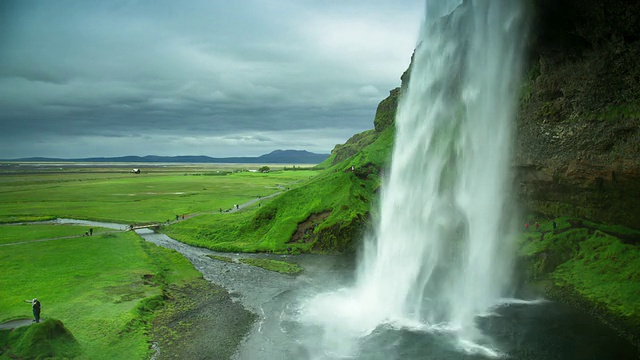 冰岛Seljalandsfoss - Timelapse视频素材