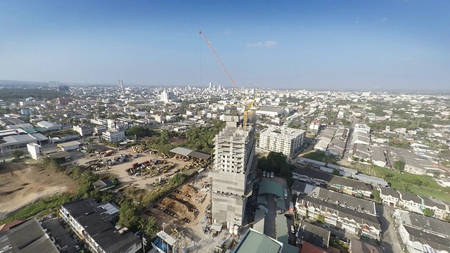 建筑工地鸟瞰图视频素材