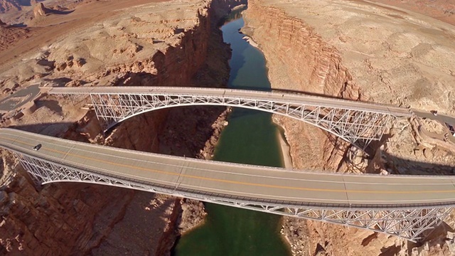 空中亚利桑那大理石峡谷视频素材