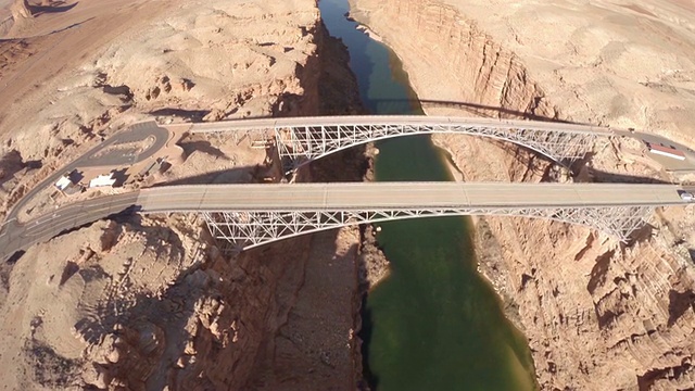 空中亚利桑那大理石峡谷视频素材