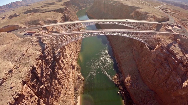 空中亚利桑那大理石峡谷视频素材