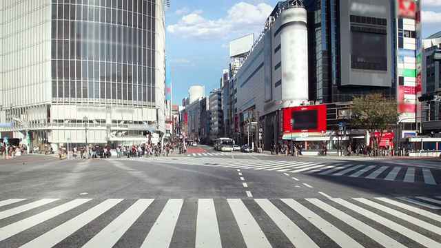 日本东京涩谷十字路口视频素材