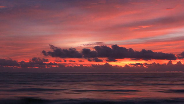 日落时间在海面上流逝视频素材