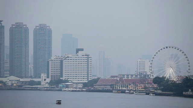 河流和城市视频素材