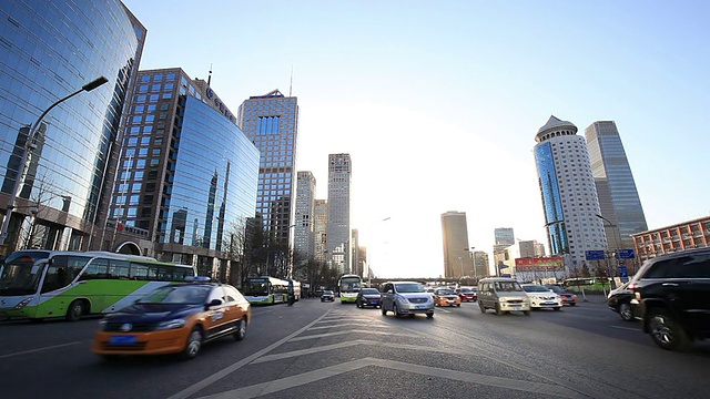 城市街道和建筑景观视频素材