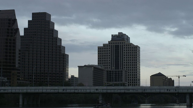 黄昏时分的奥斯汀大学天际线视频素材