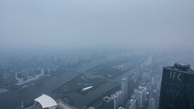 T/L WS PAN东塔日夜景/广州，中国视频素材