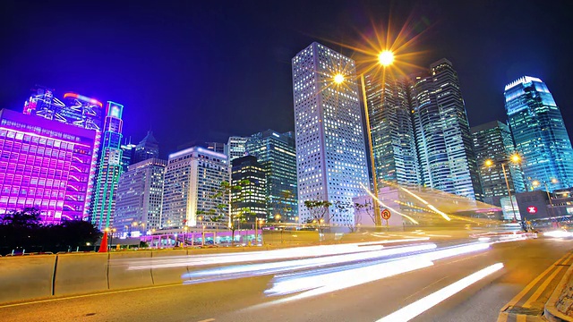 香港夜道视频素材