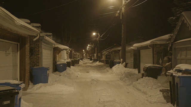 在暴风雪的夜晚视频素材