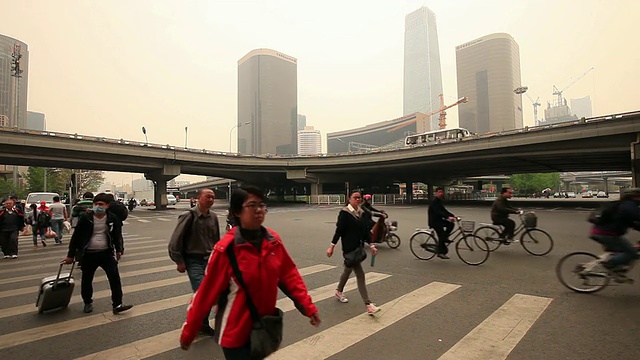 北京大雾天气视频素材