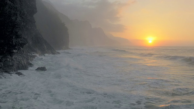 夏威夷海浪无人机无人机航拍视频素材