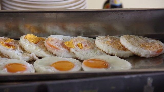 烹饪鸡蛋视频素材