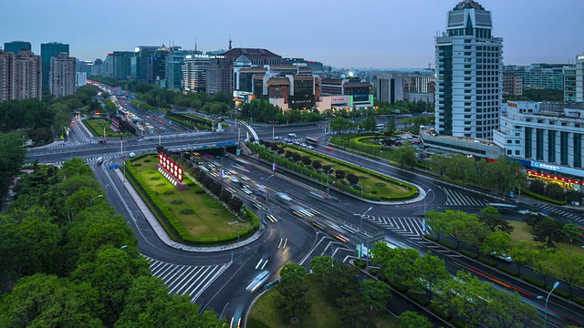 时间流逝——城市公路夜间交通视频素材