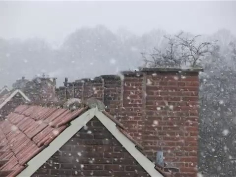 烟囱和雪视频素材