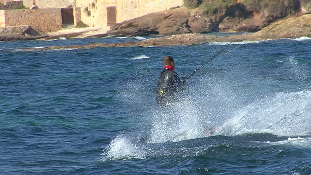 高清:Kitesurf(缓慢)视频素材