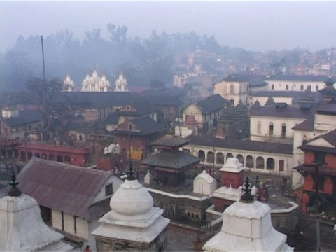 Pashupatinath寺庙建筑群视频素材