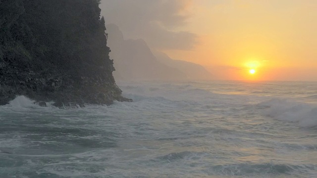 夏威夷海浪无人机无人机航拍视频素材