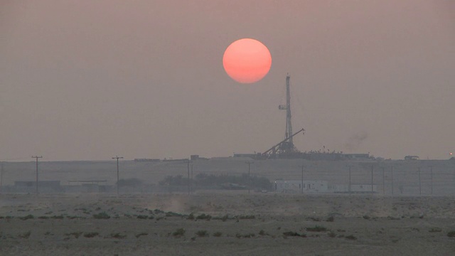 Sunset Timelapse钻井平台视频下载