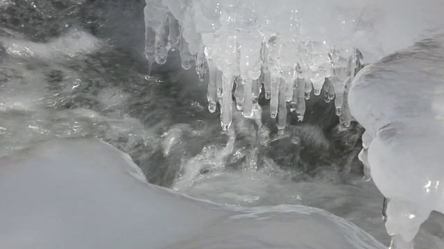 科罗拉多州，普拉特河冰雪融化视频素材