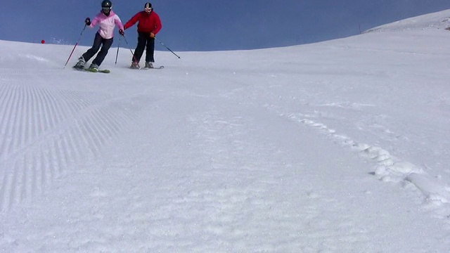 障碍滑雪滑雪视频素材