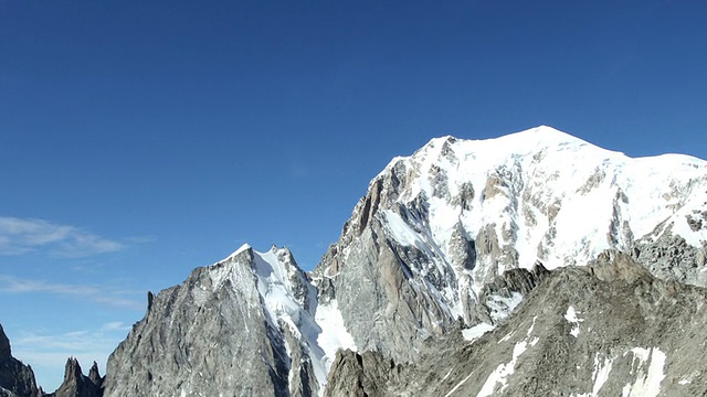 运动控制旋转时间流逝在勃朗峰链视频素材