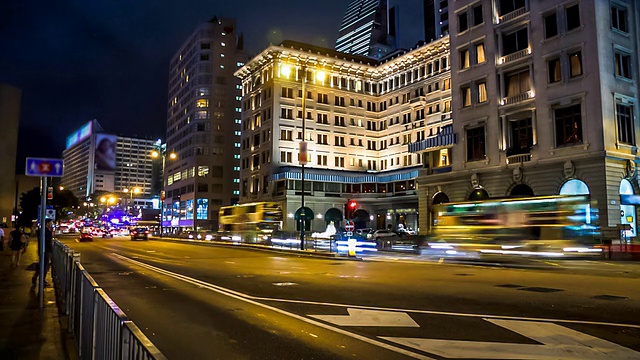 香港城市交通夜景视频素材