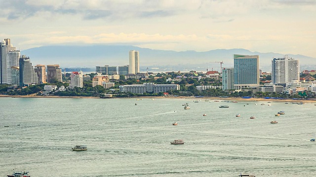 黎明城市，缩小时间流逝视频素材