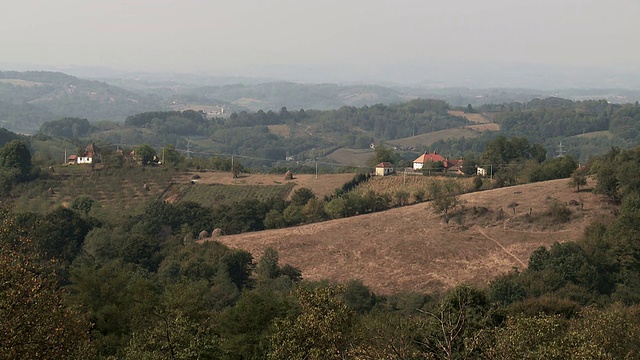 农场，田野，森林全景视频素材