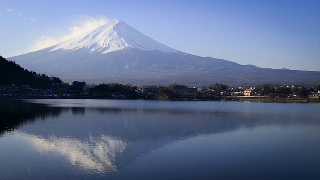 富士山的时间流逝视频素材