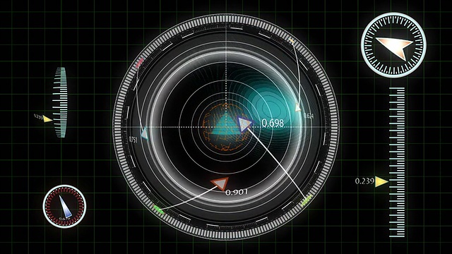 雷达数字背景视频素材