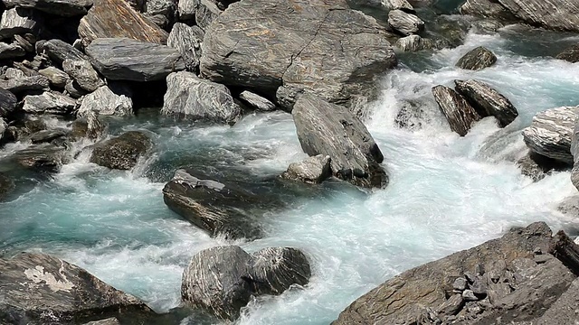 新西兰流动的河流视频素材