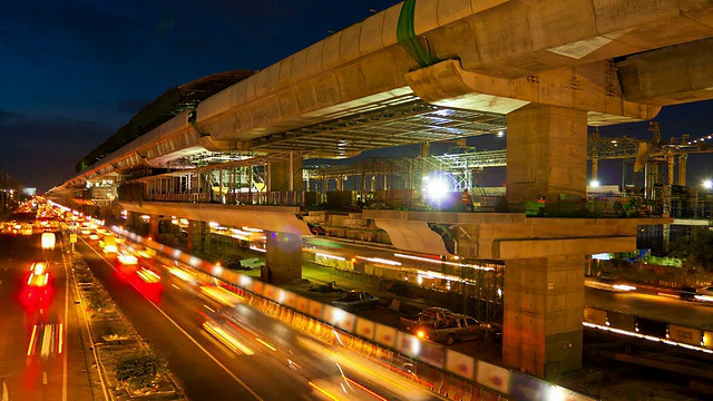 高架桥下重建视频素材