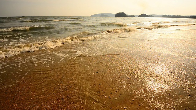 日落海滩视频素材