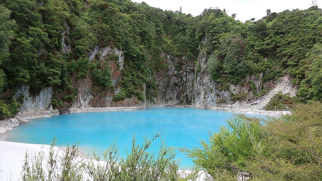 威曼古热能公园的地狱火山口，新西兰视频素材