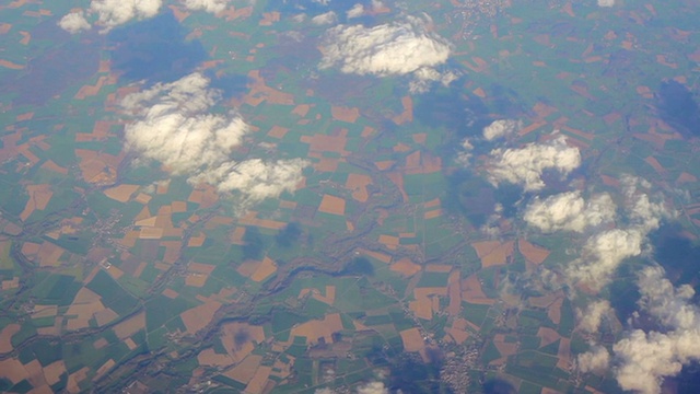 从空中的田野视频素材