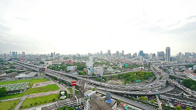 周五曼谷市交通堵塞视频素材