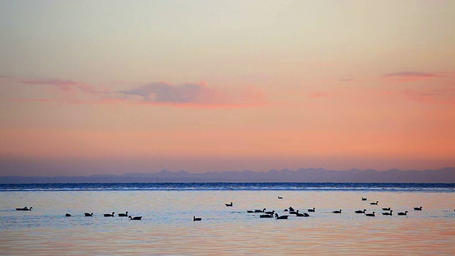 青海湖的黎明，中国视频素材