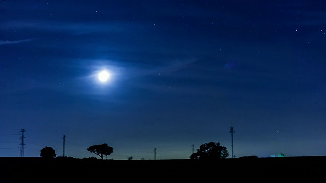 星星在夜空中移动视频素材