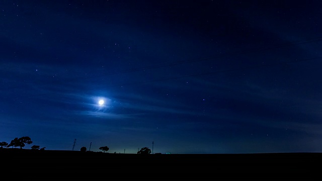 星星在夜空中移动视频素材