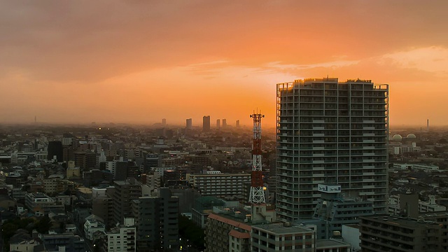 城市的日落。视频素材