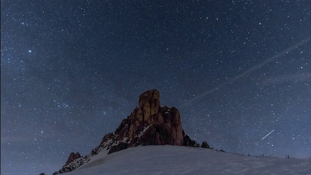 在帕索焦山和努沃劳山上有很多星星视频素材