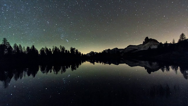 费德拉湖上的流星和布里肯山视频素材