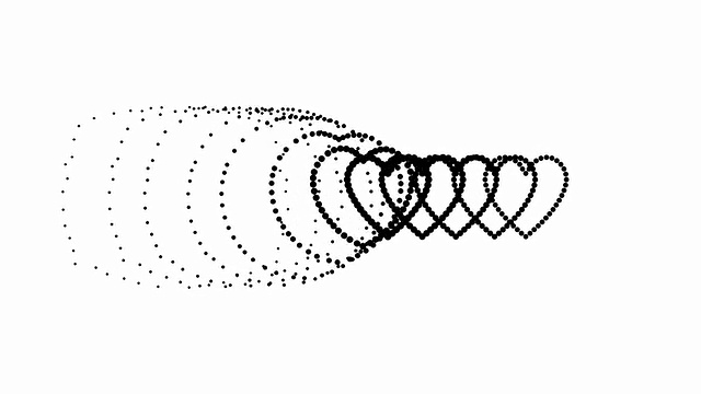心-纯黑点(过渡)视频素材