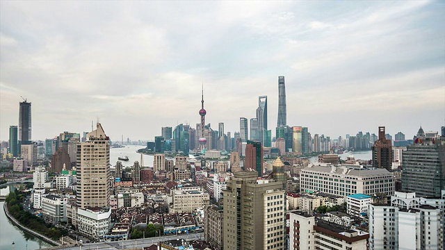 T/L WS HA Shanghai Skyline /上海，中国视频素材