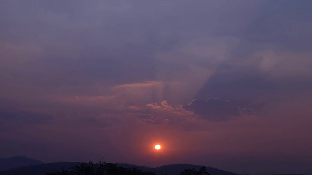 时间流逝的夕阳和阳光视频素材