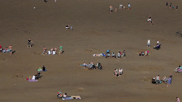 英国夏日沙滩风光视频素材