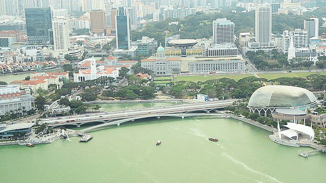 新加坡大厦天际线视频素材