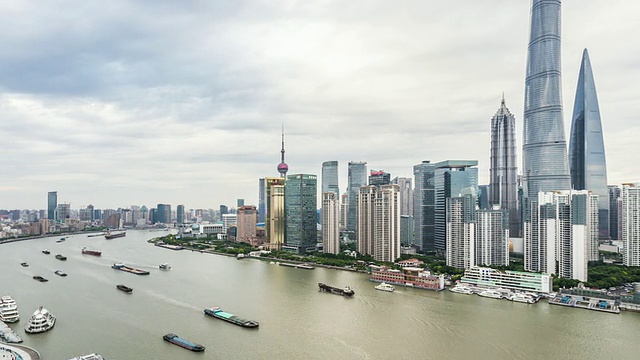 T/L WS HA PAN City Skyline /上海，中国视频素材